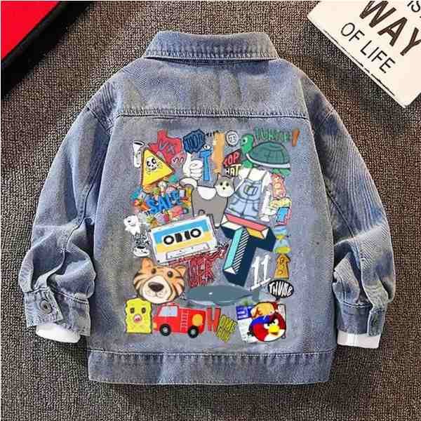 DTF Denim Garment Printing Machine on denim jacket